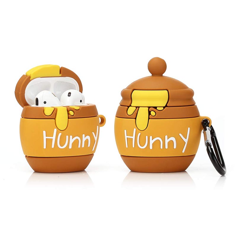 LEWOTE Case Funny Cute Cover Compatible for Apple Airpods 1&2[Dessert Food Series][Best Gift for Girls Boys or Couples](Hony Pot)